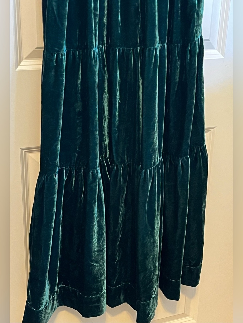 Anthropologie Somerset Dark Green Velvet Maxi Dress - Picture 4 of 6